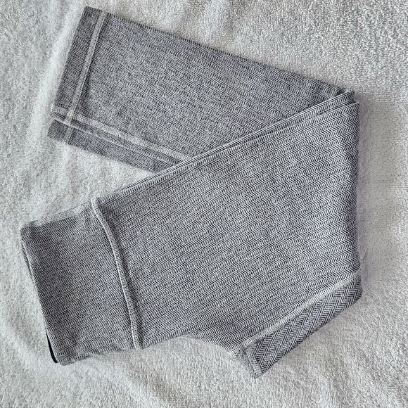 Lululemon 4 Wunder Under Crop Leggings Athletic Yoga Herringbone Gray Luon - Picture 7 of 12
